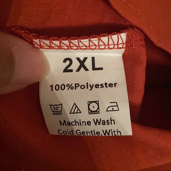 Women's Rust Wide Leg Short Sleeve Pants & Top Set Plus Size 16 - Picture 2 of 3